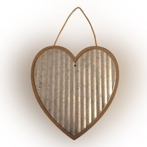 Rustic Wood & Metal Heart Wall Decor | Farmhouse Wall Hanging | Shabby Chic |EUC